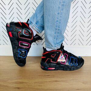 ⭐Nike GS Air More Uptempo GS Crimson 5Y Big Kids Shoes Black Sneaker FD1012-001⭐